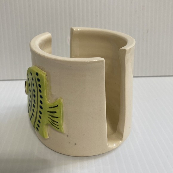 Ceramic Hand Crafted FISH Sponge Holder 3" Tall x 3.5 Base - Picture 2 of 8